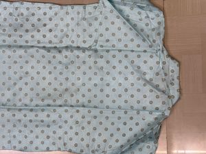 Men's Blue Kurta with White Pajama