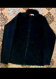 Black Fleece Zip-Up Jacket