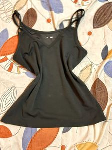 V neck Black Camisole Top
