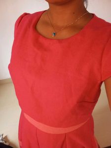 Chic Pink Striped Fit &amp; Flare Dress