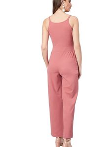Chic Rose Pink Wide Leg Jumpsuit