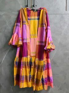 Vibrant Checkered Kurta