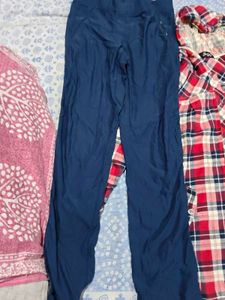 Comfy Blue Pants &amp; Red Plaid Shirt
