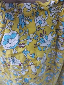 Yellow floral Half Shoulder top