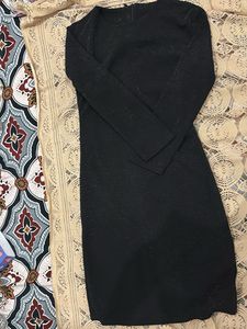 Sparkly Black Long Sleeve Dress