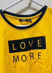 Yellow "Love More" Graphic Tee