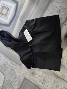 Elegant Black top with Gold Buttons