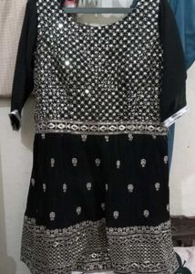 Diwali offer festive wedding Black frock sharara