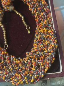 Multi-color Beaded Statement Necklace