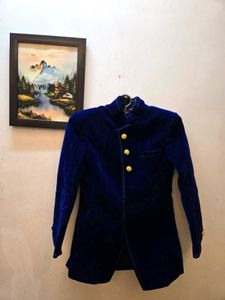 Kids Velvet Jodhpuri suit with dhoti pant