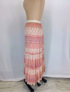 Boho Print Tiered Maxi Skirt