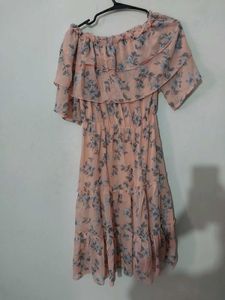 Chic Floral Off-Shoulder Tiered Dress