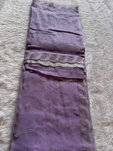 Elegant Lavender Embellished Saree❤️