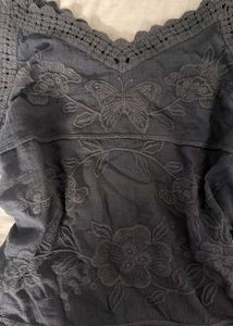 y2k whimsy boho Embroidered Cami Top