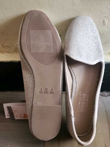 Sparkly Ballet Flats - White