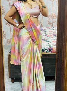 Multicolour Saree Without Blouse