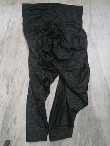 Elegant Black Silk Shiny Salwar