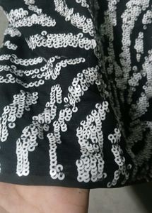 y2k Sequin Zebra print Crop top