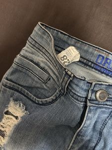y2k Distressed blue low waist skinny Denim Jeans