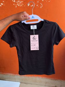 Closet Culture brown Cropped T-Shirt