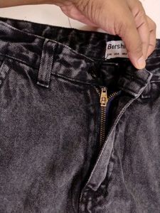 Charcoal Black Cargo Jeans