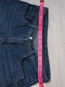 Stylish Wide Leg Blue Jeans