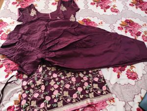 pure silk embroidered salwar suit