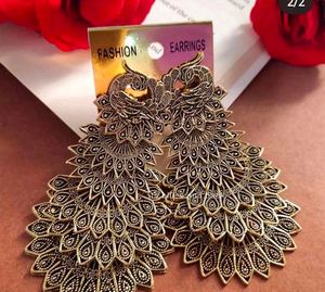 Golden Oxidised Jhumka