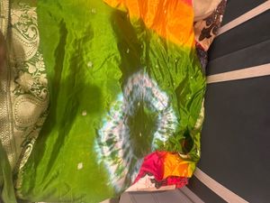 Vibrant Ombre Saree with Embroidery