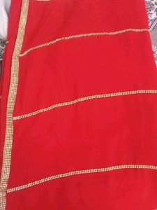 Beautiful ❤️ rose red saree
