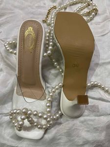 Chic Pearl Embellished Heels