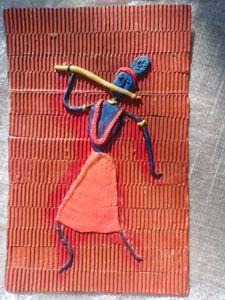 Handmade Rustic Krishna Melody Artwork