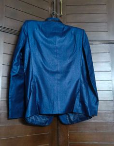 Party Men Blue Tailored Fit Blazer with pant