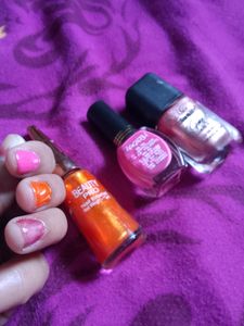Earrings With Rings &amp; Nail Paint