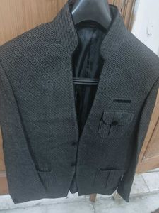Gray Striped Blazer