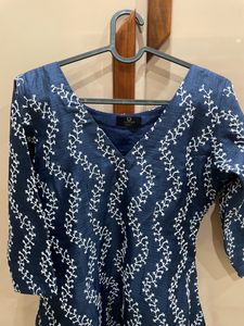 New Blue Aline Kurtha - Not Used Even Once