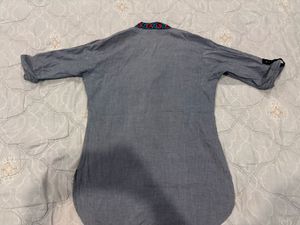Embroidered Grey Kurta