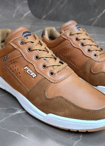 Premium Brown Leather Sneakers