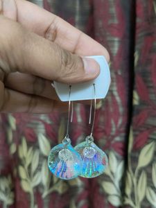 Sparkly Iridescent Shell Earrings