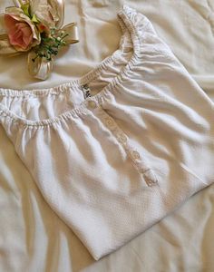 White Rayon Off-shoulder Top