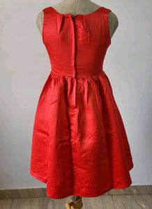Elegant Red Fit and Flare Dress