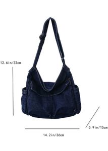 Denim Crossbody Shoulder Bag
