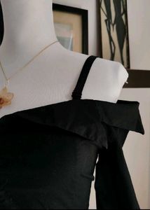 Off-Shoulder Black Top