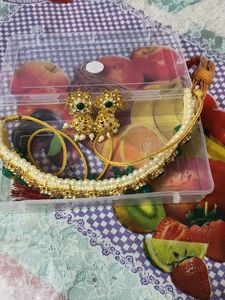 Green &amp; Gold Jewelry Set new traditional jewellery