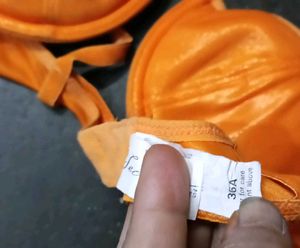 Orange Padded Bra