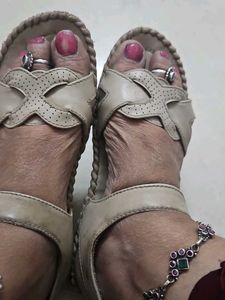 Beige Braided Straps Flats