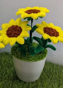 Artificial Sunflower Potted Plant