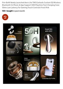Fireboltt's Aero lite TWS Earbuds - Frost pink
