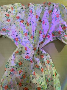 Floral Puff Sleeve Sweetheart Neck Dress