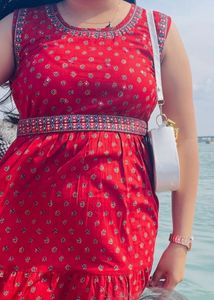Red Ethnic Gown